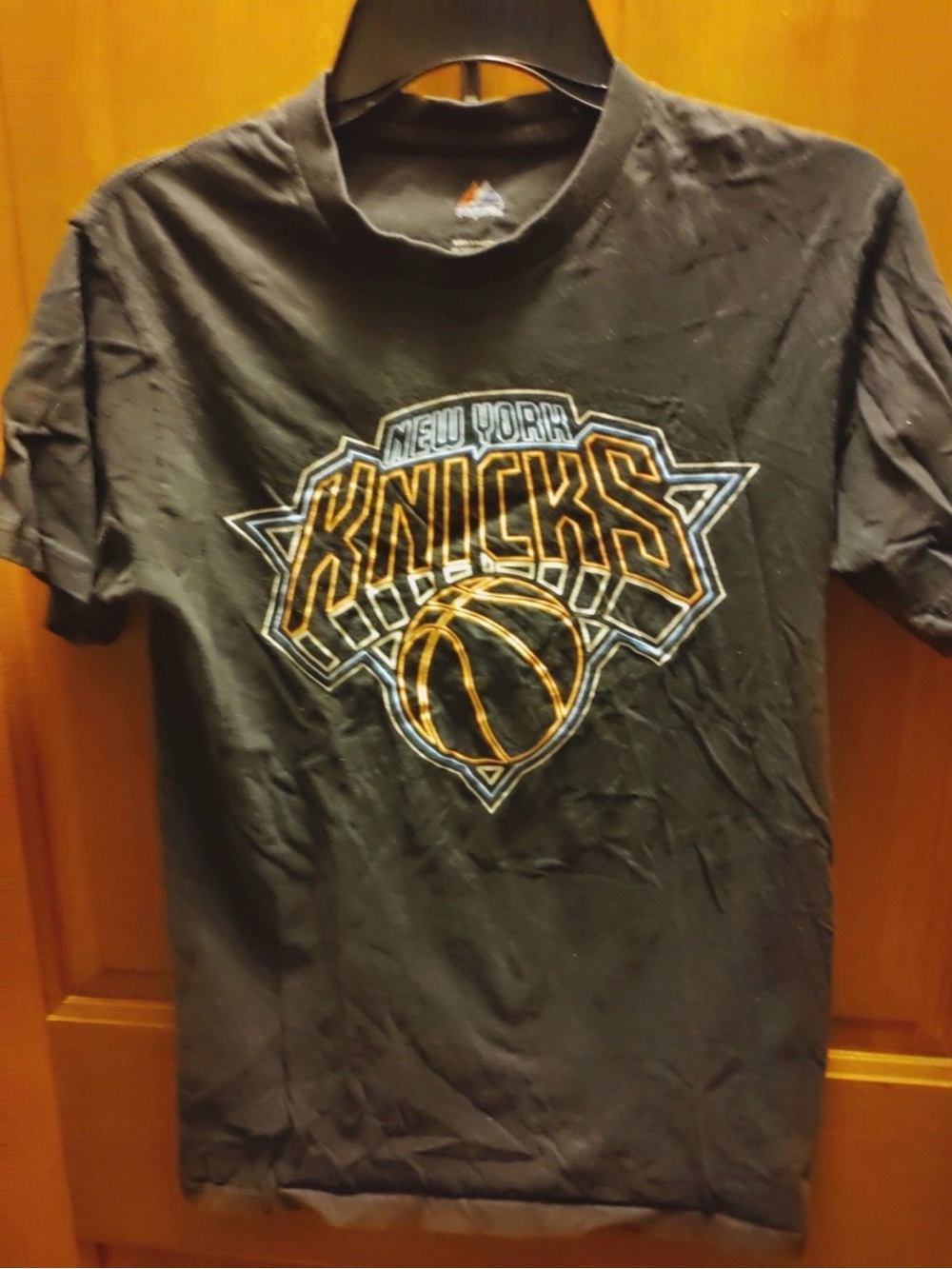 New York Knicks Tee  Black Tee with Orange & Blue Accents